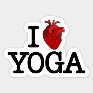 I Heart Yoga - Realistic Heart Sticker